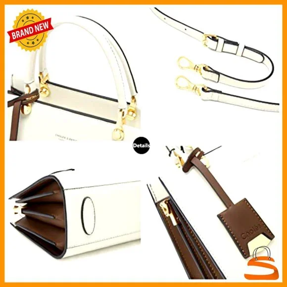 Large Genuine Leather Tote Bag with Adjustable Strap, Zipper Closure